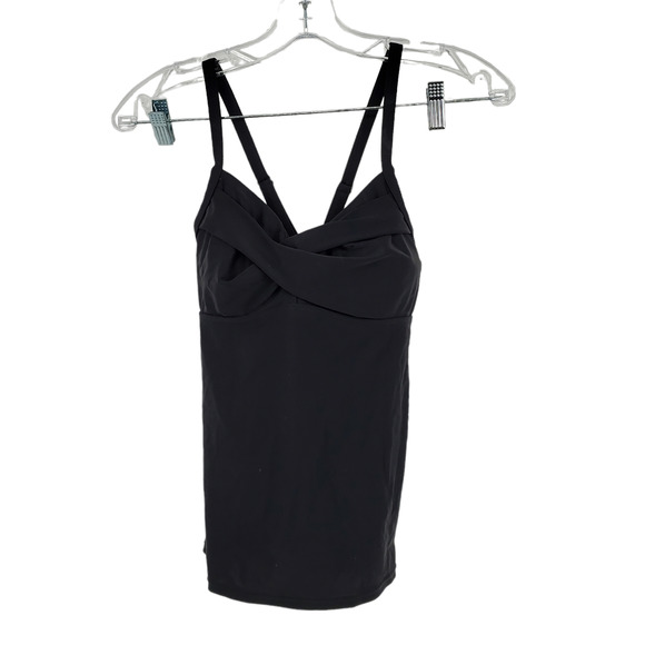 Athleta Twister Tankini Swim Top in Black Size 34 B/C - Picture 2 of 5
